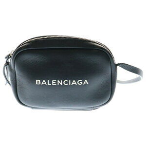 BALENCIAGA Camera Bag Shoulder Pouch Black Leather